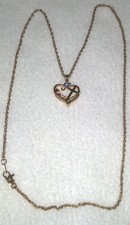 Gold Plate Necklace Rhinestone Heart Cross Mother Red Blue Clear Amber Crystal