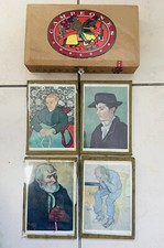 Ancien Lot De 4 Petits Cadres En Verre Avec Affiches  Tableaux Van Gogh
