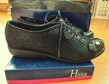 CHAUSSURES "HIRICA" 37 - CHAUSSURES style DERBY - CUIR VERNI et DAIM NOIR