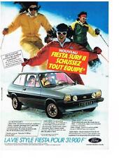 PUBLICITE ADVERTISING  1983   FORD  FIESTA  SURFII   tout schussez
