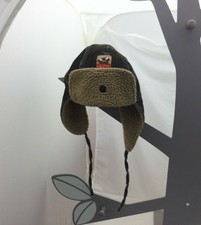 La Compagnie des petits chapka marron rayé gris doublé polaire bouclé taille 3 