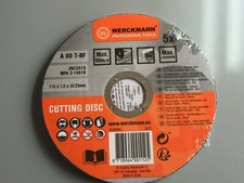 10 Disques à tronçonner métal doux et inox Werckmann 115 x 1,2 x 22,23 mm