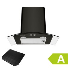 CIARRA CBCB6506B Hotte Aspirante 60cm 650m³/h Classe A avec Filtre à charbon