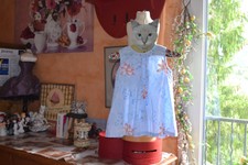 robe  marese 18 mois bleu avec des fleurs lumineuse***