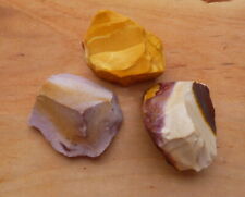 Jaspe MOOKAITE lot de 3 pierres brutes 45 g. minéraux d'Australie