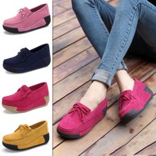 Femme Respirant Plateforme Sport Mocassins Souple Gland Simple Slip Onshoe