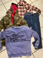 LOT FILLE 14 ANS veste CAMOUFLAGE JEANS SLIM CHEMISE CARREAUX  SWEATER SCOTCH