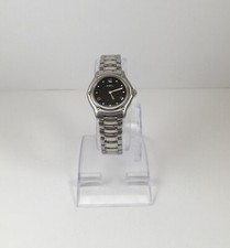Ebel 1911 Stainless Steel Quartz Watch with a Black Diamond Dial