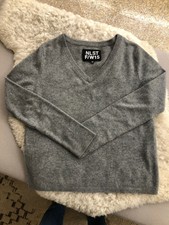 NLST Gray Cashmere V-neck Sweater size XS