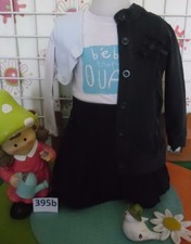 vêtements fille 3 ans,jupe velours,collant,sweat,gilet