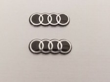 2 Logo Stickers Clé Clefs Audi 16mm Noir Emblème Autocollant Voiture