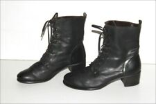 VIALIS  Bottines à Lacets Tout Cuir Lisse Noir T 36 BE