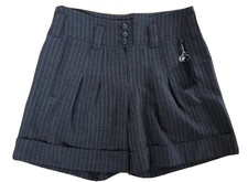 Short Cop Copine, Gris Anthracite Rayé, Modèle Deker, Taille 38, Très Bon Etat