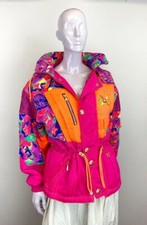 ELLESSE - Parka Doudoune de ski Graphique Multicolore Fluo - taille L - 40-42