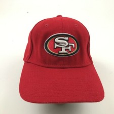 Vintage San Francisco 49ers Chapeau Casquette Taille M - L Extensible Rouge NFL