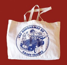 grand sac shopping  Les gendarmes de Saint-Tropez coton porté épaule