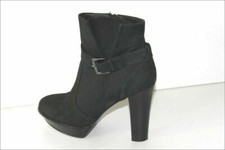 MINELLI Bottines Croûte de Cuir Noir Doublées Cuir Hauts Talons T 41  TTBE