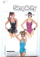  ??✂8071 PATRON SIMPLICITY VINTAGE 3 CREATIONS  MAILLOT DE BAIN POP  38 AU 42