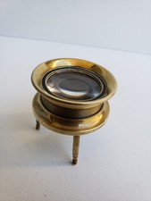 Loupe de table bronze ancienne carte de marine philatélie horlogerie bijouterie 