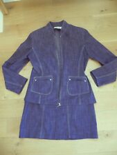 tailleur jupe et veste ARMAND THIERRY jean violet extensible T 40