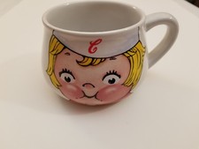 Vintage Campbell's Soup Kid Blonde Girl Houston Harvest Large Mug Rosy Cheek Cup