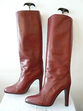 Bottes Vintage Sexy  1982  " Bordeaux-Rouge "   --  "SYLVIE" 2  ---   T.40 