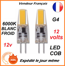 2 X AMPOULE LED G4 6W 12V 6000K BLANC FROID ECLAIRAGE MAISON LUSTRE DECO