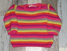 ~ 3 mois DPAM - BUC27 ~ Joli pull en maille rayé et coloré Fille  ~