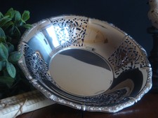 Vintage CORBEILLE A PAIN (fruits panier ajouré ancienne inox métal 18/10) ALESSI