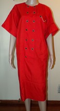 Robe rouge orange vintage retro origin soie 38 / M marque: Alliage Paris (156)