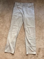 Faded Glory Mens Cotton Flannel Lined Pants Chinos Khaki Size 16 Pre-owned