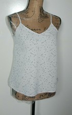 Haut top débardeur fluide imprimé noir et blanc marque Kiabi taille S soit 36