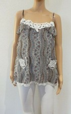 Haut ♥ REDSOUL ♥ Taille S 34 36 top d'été bretelles fluide avec dentelle Femme