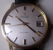 MONTRE CERTINA BLUE RIBBAN AUTOMATIC OR 18K VERS 1950