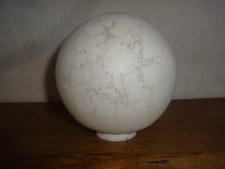 Art Déco Ancien globe en verre moulé givré Plafonnier Luminaire decor relief  