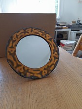 JOLI PETIT MIROIR ENCADREMENT EN METAL DIAMETRE 20 CM