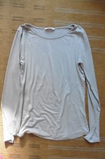 T-shirt Haut CAMAIEU moulant près du corps manches longues beige Taille 38-40