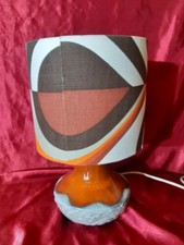 Lampe de salon vintage orange marron,céramique style fat lava,70 th