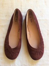 Ballerines tex de couleur prune