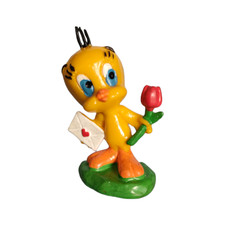 FIGURINE LOONEY TUNES TITI & GROMINET BULLY 1983 TITI LETTRE D'AMOUR 4,5 cm