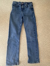 Jeans ZARA slim bleu délavé taille haute à cinq poches T. 36 TBE