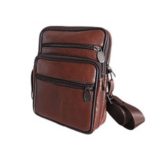 Sacs Sacoche Cuir Bandoulière  Marron sacoche  18 cm sur 15 cm