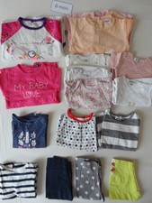 ° 6 mois ° Lot 15 vêtements enfant bébé fille T-shirt Legging Body Pyjama Obaïbi