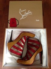Boots bottines 10 cm CHRISTIAN LOUBOUTIN modèle "Amor" - T. 38,5