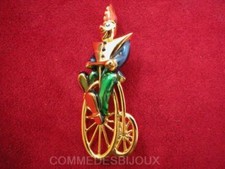 Broche "Clown au Bicycle" Cirque Pinder Bouglione Zavatta - Bijoux pur Cadeau