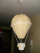 Suspension Luminaire lampe chambre enfant bébé montgolfière jaune blanc