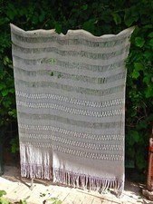 beau rideau Art Déco en macramé