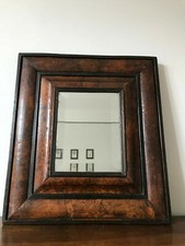 RARE MIROIR EN PLACAGE DE RONCE DE THUYA LANGUEDOC SUD OUEST DECOR XVII EME