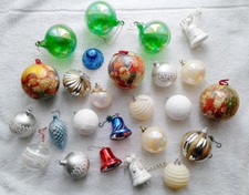 Boules décorations anciennes de Noël vintage