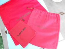 Sacs Pochettes rouges en tissus LANCEL